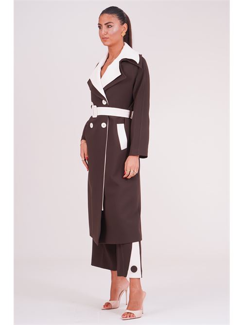 Cappotto doppio petto GM by Gai Mattiolo | GM4286MORO/BURRO